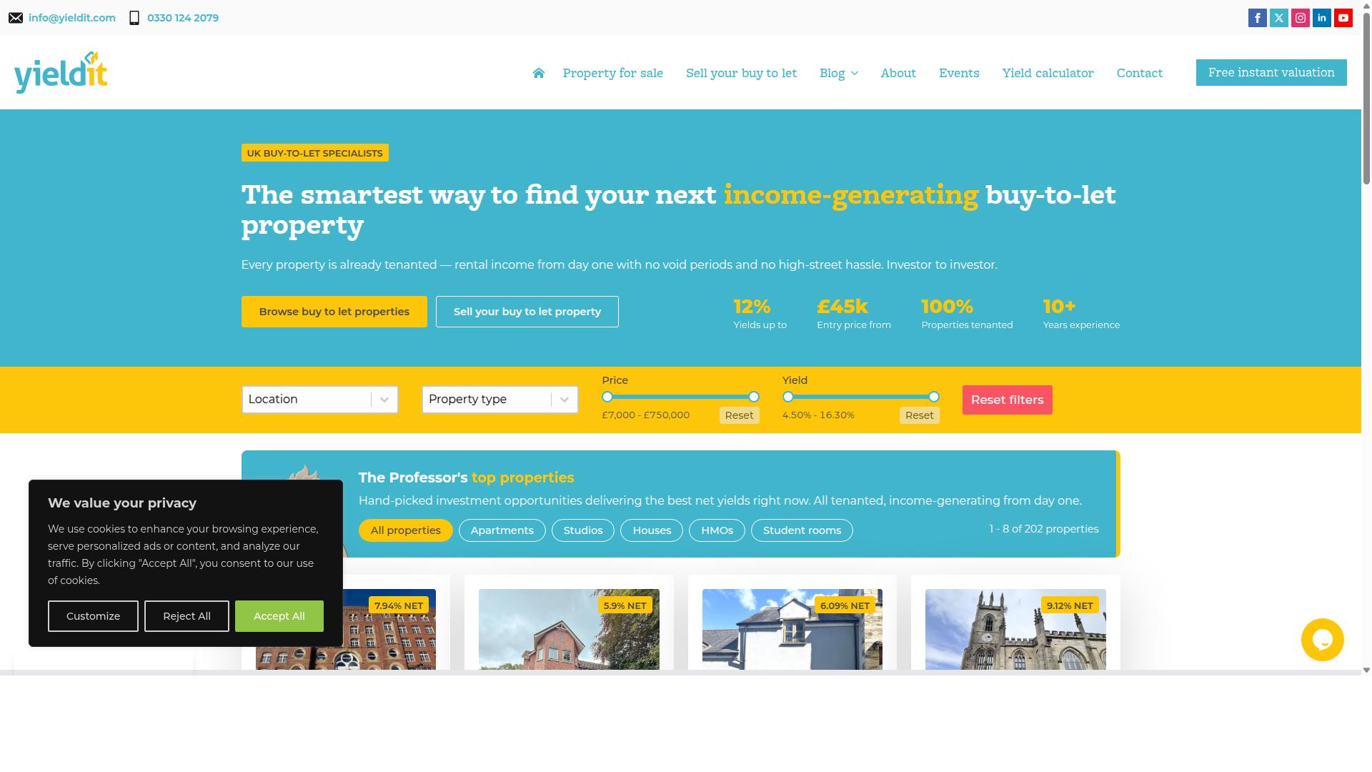 Yieldit website